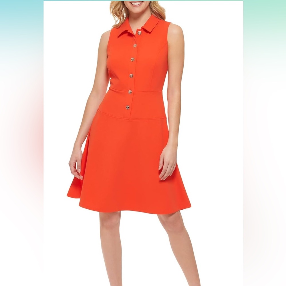 Tommy Hilfiger Women’s Scuba Crepe Shirtdress